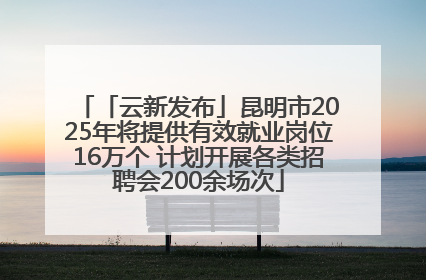 「云新发布」昆明市2025年将提供有效就业岗位16万个 计划开展各类招聘会200余场次