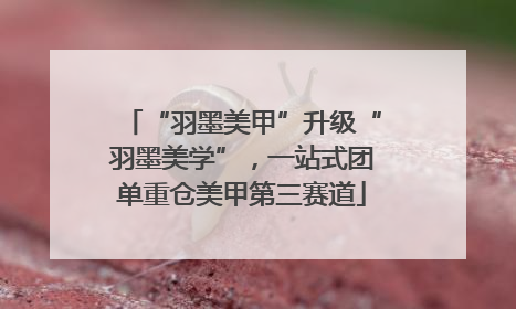 “羽墨美甲”升级“羽墨美学”，一站式团单重仓美甲第三赛道