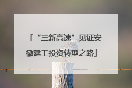 “三新高速”见证安徽建工投资转型之路