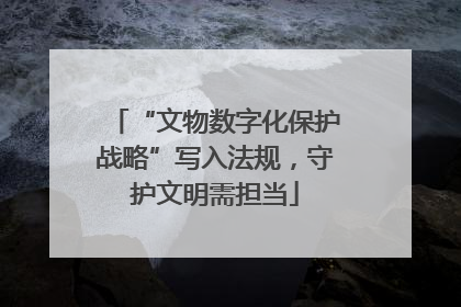 “文物数字化保护战略”写入法规，守护文明需担当