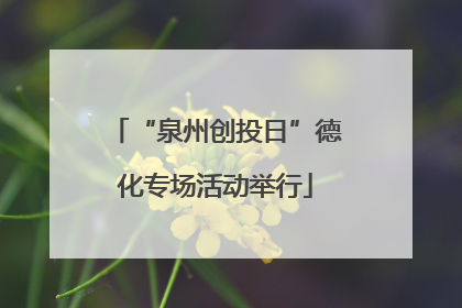 “泉州创投日”德化专场活动举行
