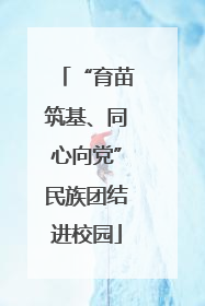 “育苗筑基、同心向党”民族团结进校园