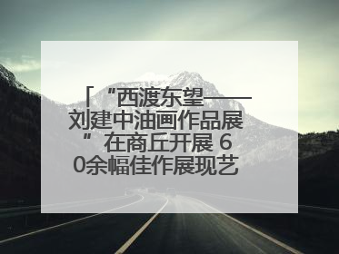 “西渡东望——刘建中油画作品展”在商丘开展 60余幅佳作展现艺术魅力