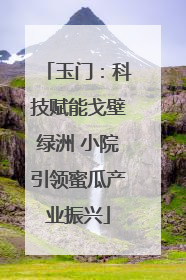 玉门：科技赋能戈壁绿洲 小院引领蜜瓜产业振兴