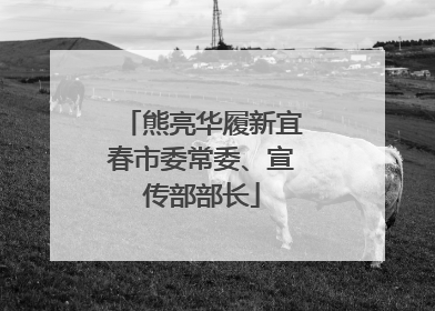 熊亮华履新宜春市委常委、宣传部部长