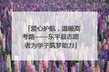 爱心护航，温暖高考路——东平县志愿者为学子筑梦助力