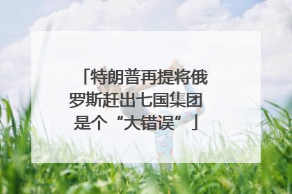 特朗普再提将俄罗斯赶出七国集团是个“大错误”