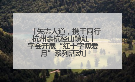 矢志人道，携手同行 杭州余杭径山镇红十字会开展“红十字博爱月”系列活动