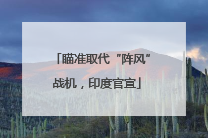 瞄准取代“阵风”战机，印度官宣