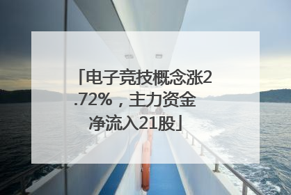 电子竞技概念涨2.72%，主力资金净流入21股