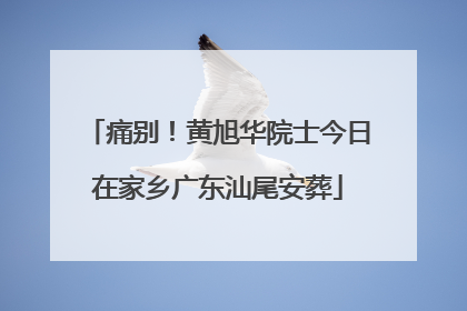痛别！黄旭华院士今日在家乡广东汕尾安葬