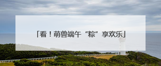 看！萌兽端午“粽”享欢乐