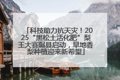 科技助力抗天灾！2025“黑松土活化肥”梨王大赛隰县启动，旱地香梨种植迎来新希望