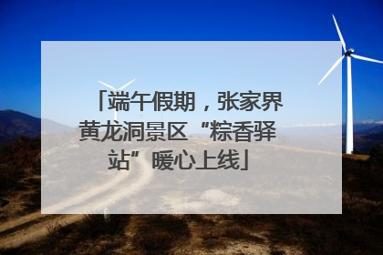 端午假期，张家界黄龙洞景区“粽香驿站”暖心上线