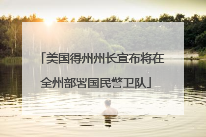 美国得州州长宣布将在全州部署国民警卫队