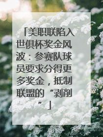 美职联陷入世俱杯奖金风波：参赛队球员要求分得更多奖金，抵制联盟的“剥削”