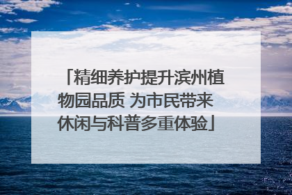 精细养护提升滨州植物园品质 为市民带来休闲与科普多重体验