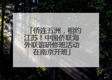 侨连五洲，相约江苏！中国侨联海外联谊研修班活动在南京开班