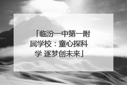 临汾一中第一附属学校：童心探科学 逐梦创未来