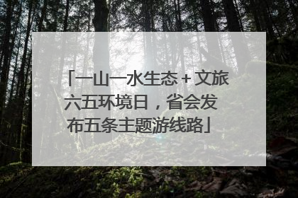 一山一水生态＋文旅 六五环境日，省会发布五条主题游线路