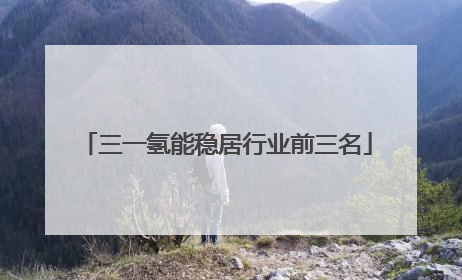 三一氢能稳居行业前三名
