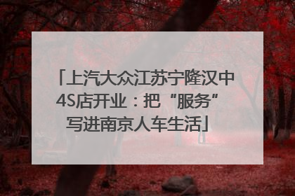 上汽大众江苏宁隆汉中4S店开业：把“服务”写进南京人车生活