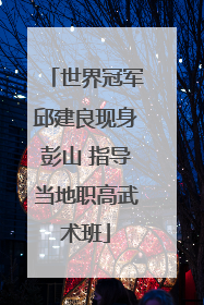 世界冠军邱建良现身彭山 指导当地职高武术班