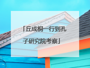 丘成桐一行到孔子研究院考察