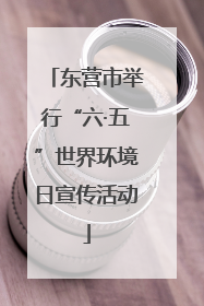 东营市举行“六·五”世界环境日宣传活动