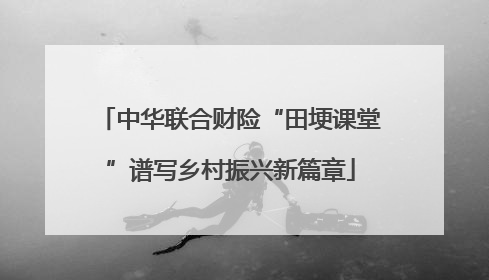 中华联合财险“田埂课堂”谱写乡村振兴新篇章