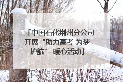 中国石化荆州分公司开展“助力高考 为梦护航” 暖心活动