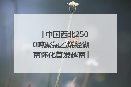 中国西北2500吨聚氯乙烯经湖南怀化首发越南