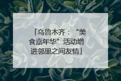 乌鲁木齐：“美食嘉年华”活动增进邻里之间友情