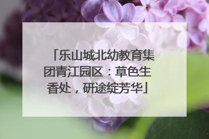乐山城北幼教育集团青江园区：草色生香处，研途绽芳华