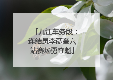 九江车务段：连结员李彦奎六站赛场勇夺魁