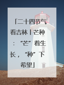 二十四节气看吉林丨芒种：“芒”着生长，“种”下希望