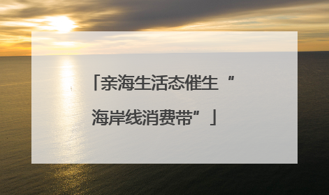 亲海生活态催生“海岸线消费带”