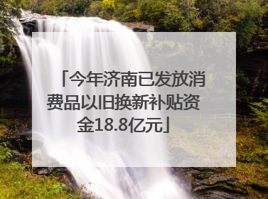 今年济南已发放消费品以旧换新补贴资金18.8亿元