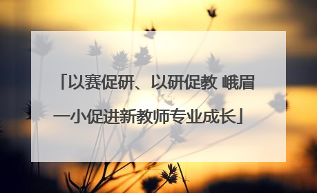 以赛促研、以研促教 峨眉一小促进新教师专业成长