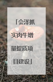 会泽抓实肉牛增量提质项目建设