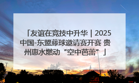 友谊在竞技中升华｜2025中国-东盟藤球邀请赛开赛 贵州惠水燃动“空中芭蕾”