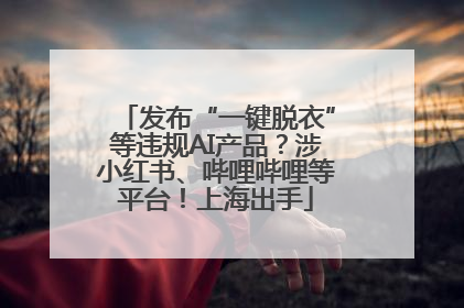 发布“一键脱衣”等违规AI产品？涉小红书、哔哩哔哩等平台！上海出手