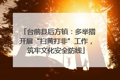 台前县后方镇：多举措开展“扫黄打非”工作，筑牢文化安全防线