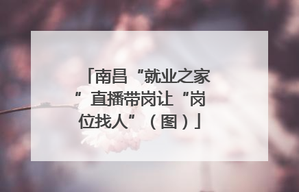 南昌“就业之家”直播带岗让“岗位找人”（图）