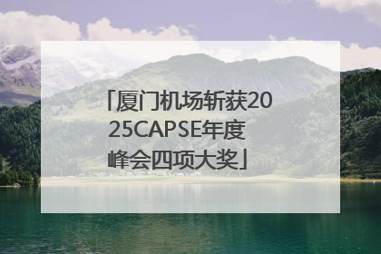 厦门机场斩获2025CAPSE年度峰会四项大奖