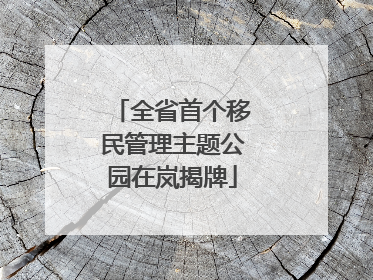 全省首个移民管理主题公园在岚揭牌
