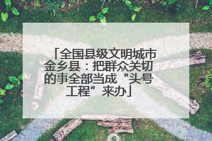 全国县级文明城市金乡县：把群众关切的事全部当成“头号工程”来办