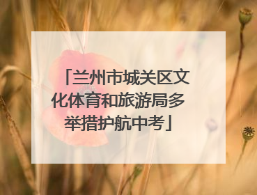 兰州市城关区文化体育和旅游局多举措护航中考