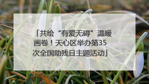 共绘“有爱无碍”温暖画卷！天心区举办第35次全国助残日主题活动