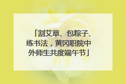 割艾草、包粽子、练书法，黄冈职院中外师生共度端午节